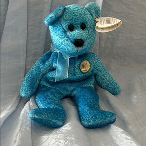Vtg Ty The People’s Choice Beanie Baby “Classy” the Bear